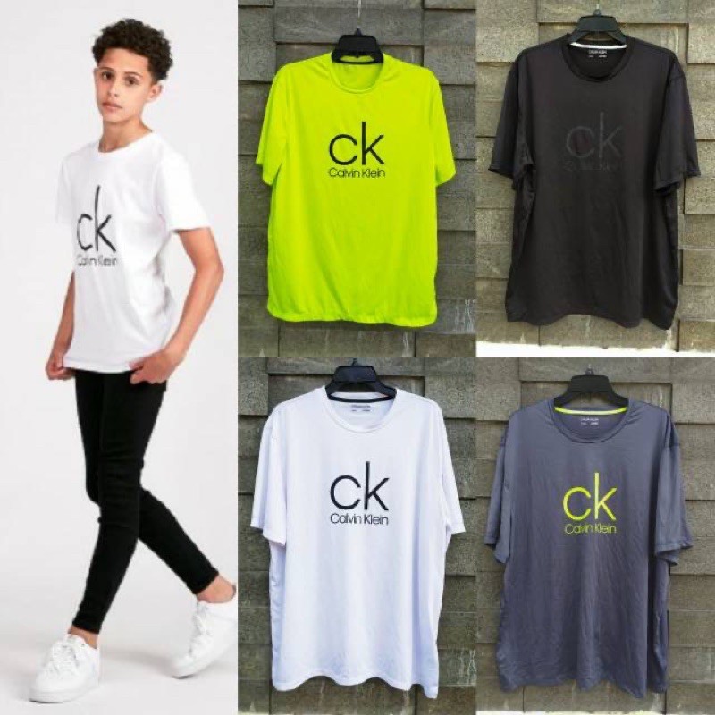 Calvin klein linear wave logo crew neck t-shirt SALE