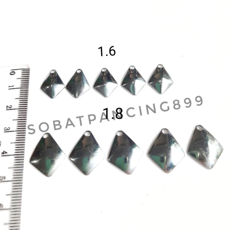 blade stainless / spoon / aksesoris blade soft frog 1.6cm 1.8cm