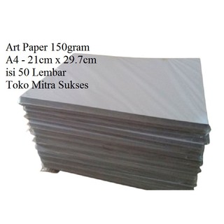 Kertas Art Paper 150gram isi 50 Lembar | Shopee Indonesia