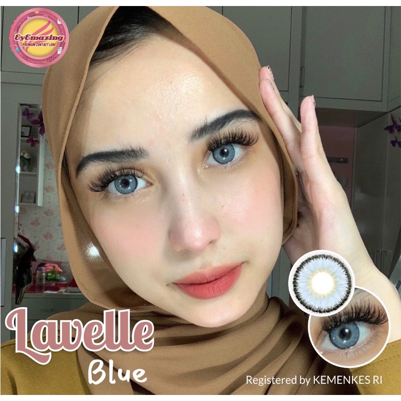 EYEMAZING Softlens - LAVELLE Brown / Gray / Blue / Coklat / Abu / Biru Normal Minus Beda Minus