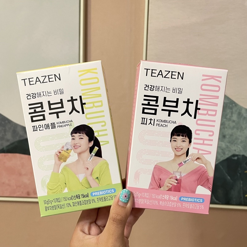 

TEAZEN - Peach Pineapple Kombucha Crystal Light Cherry Pink Lemonade Raspberry Green Tea minuman rendah kalori