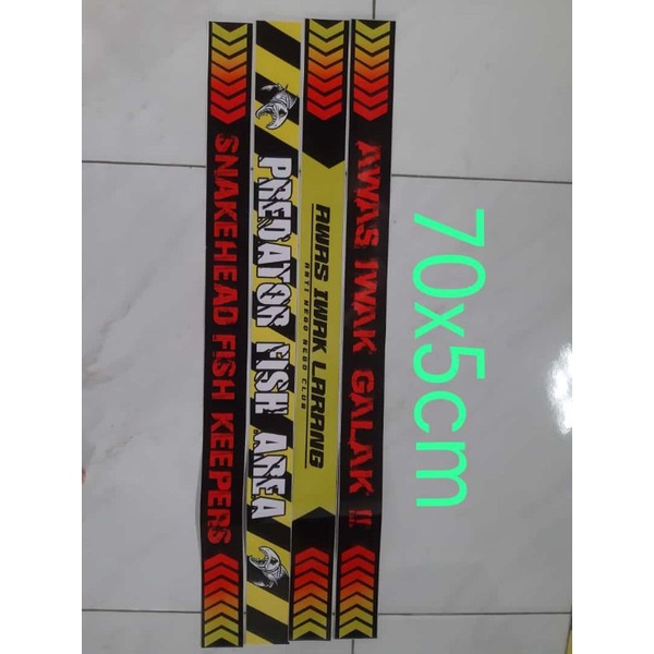 sticker anti air lis atas akuarium stiker iwak galak | Predator Fish  channa