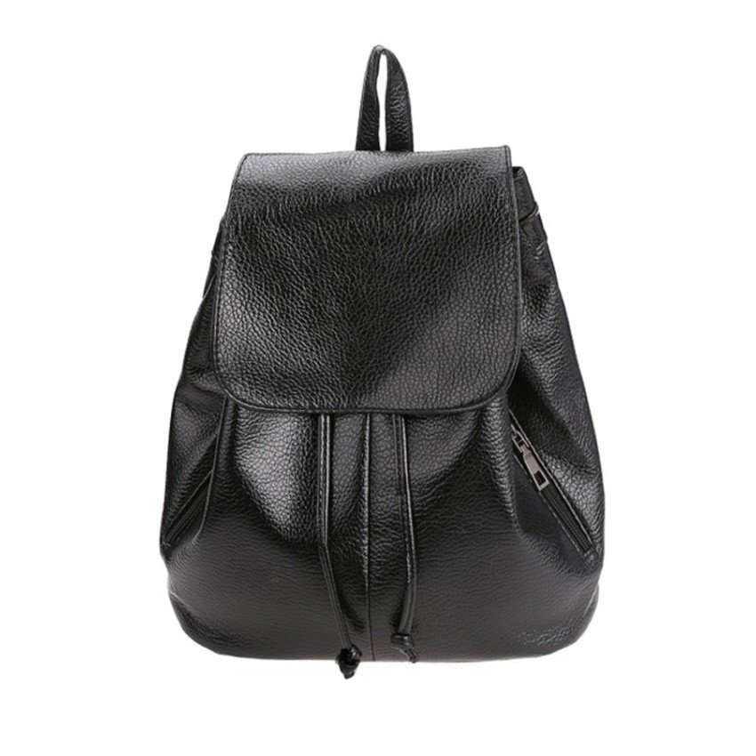 Marlow Jean Tas Ransel Fashion Wanita Tas Punggung Bahan Kulit Hitam Murah