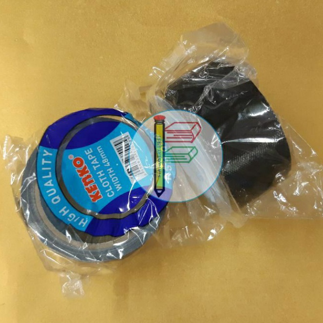 Cloth Tape Lakban Plakban Kain Hitam Kenko 48mm 2 Inch per pc