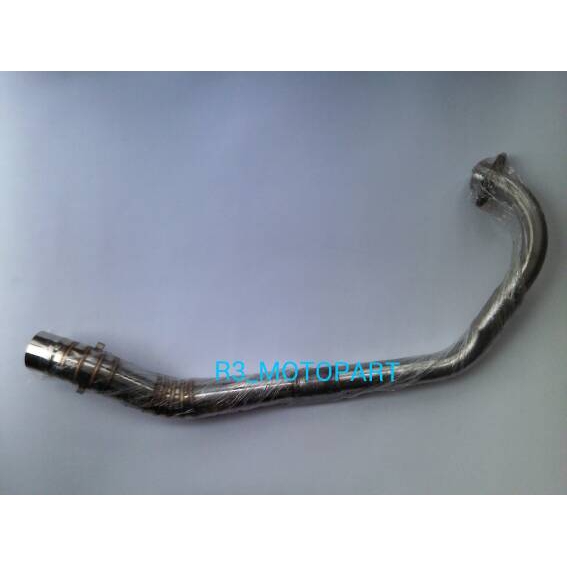 pipa leher / header knalpot semi stainless las cacing satria fu