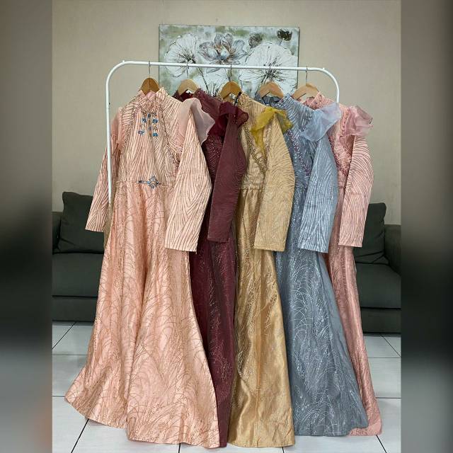Gamis pesta tile sugar candy/gaun pesta muslim/dress akad