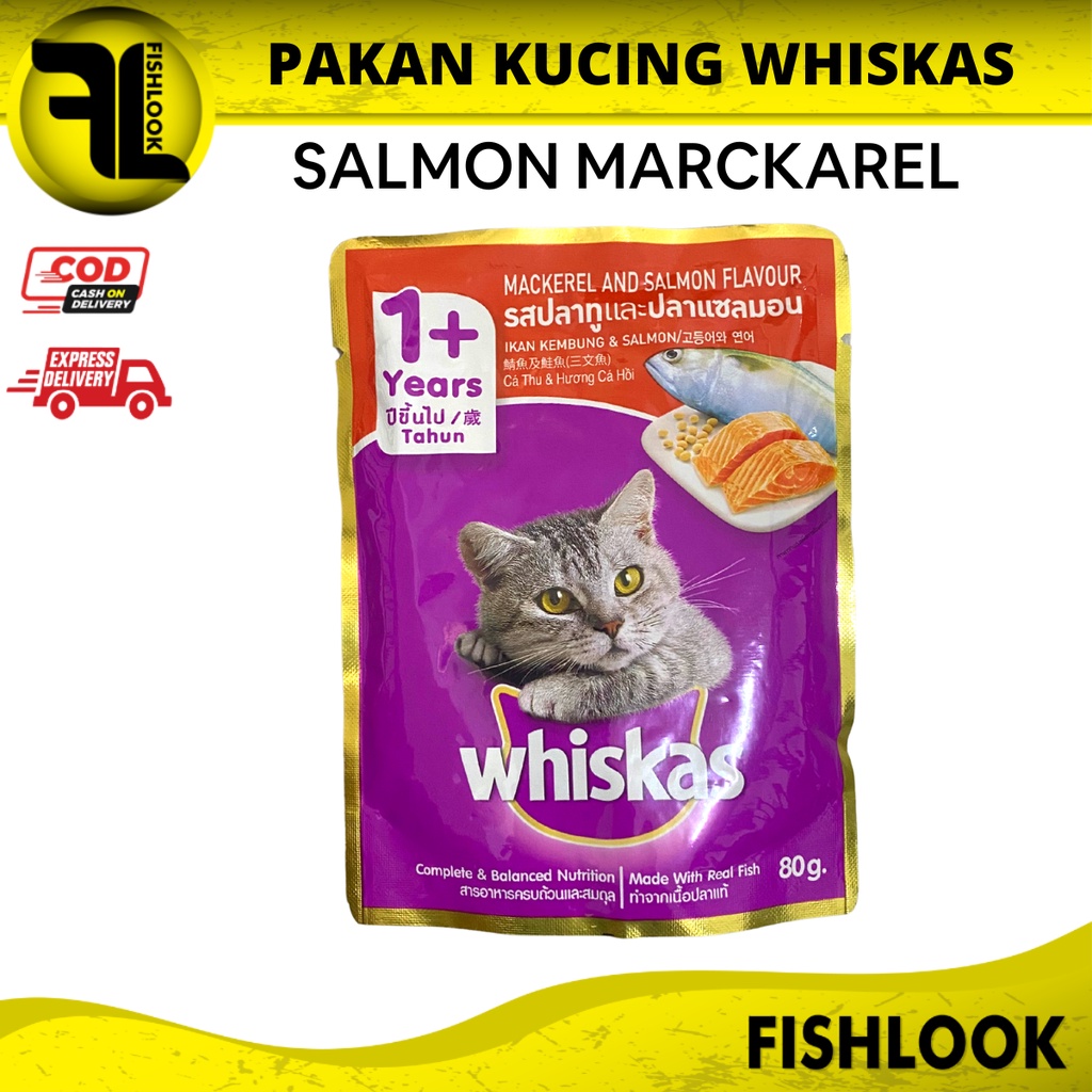 Whiskas 1+ Makanan Kucing Basah Saset - Whiskas Saset All Varian 80 Gr Wiskas