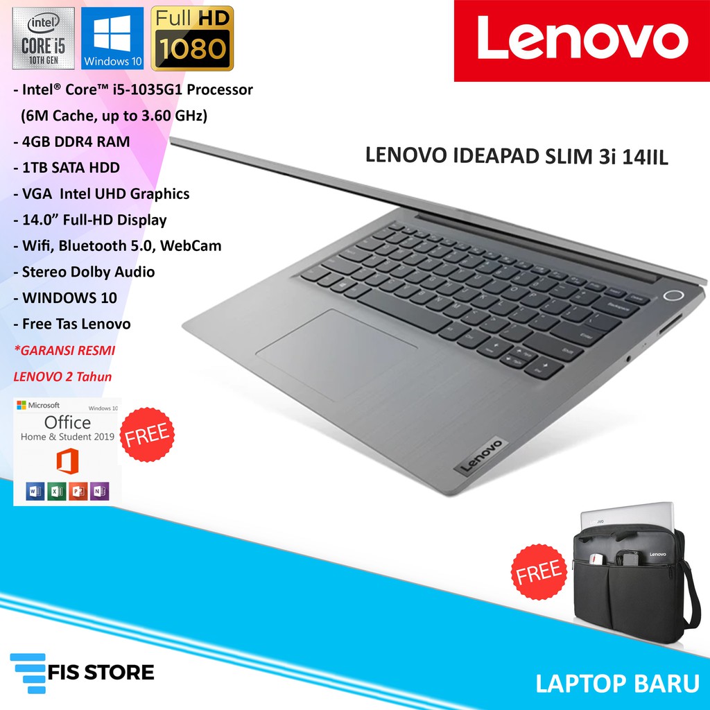 LENOVO Ideapad Slim 3 14IIL i5-1035G1 (3.6GHz)/4GB/1TB/14