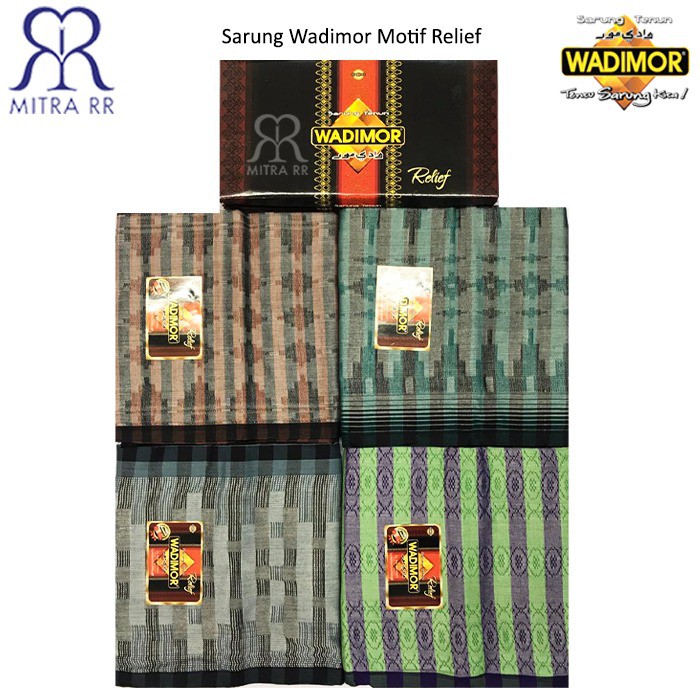 Sarung Tenun WADIMOR motif RELIEF Melayu Satuan / RELIEF Tumpal Satuan / Grosir Sarung Dewasa