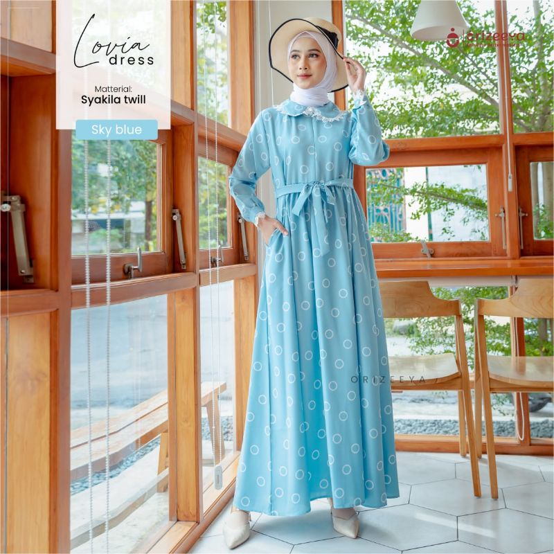 Gamis motif Lovia DRESS merk orizeeya
