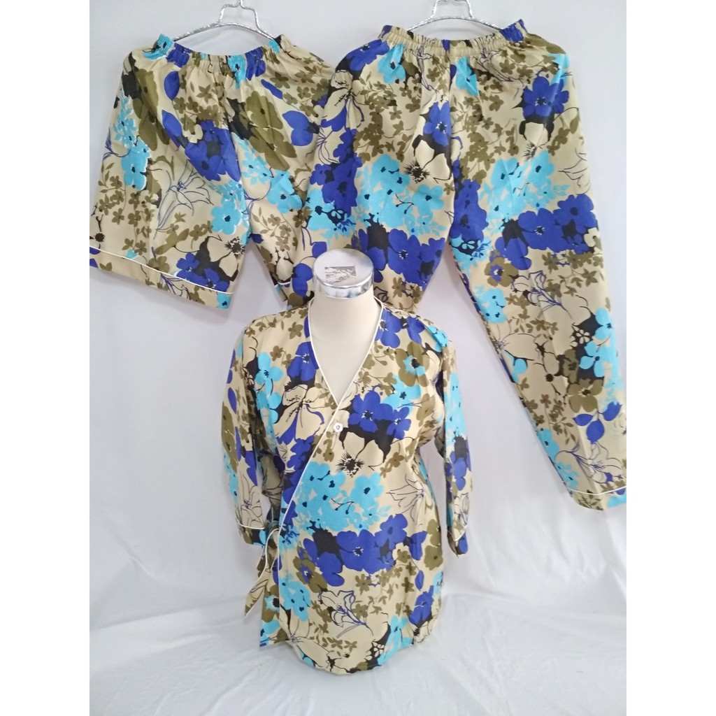 selena fashion set piyama kimono 3in1 katun eropa standar ld 104cm