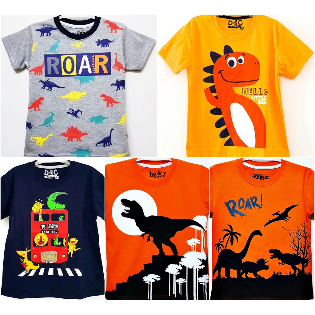  HOT PROMO Baju  Kaos  Anak  Oshkosh Motif  Dinosaurus Full 