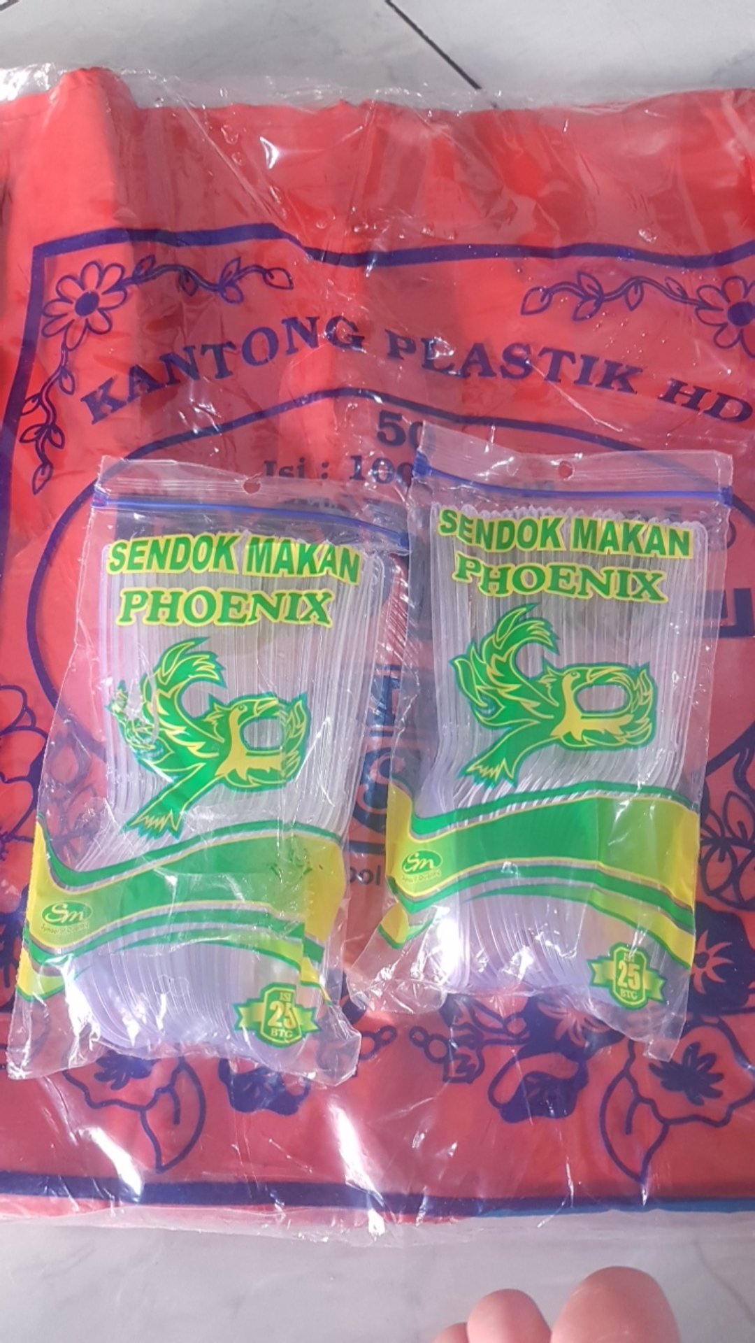 Sendok Plastik Makan Bening 16cm Isi 25pcs