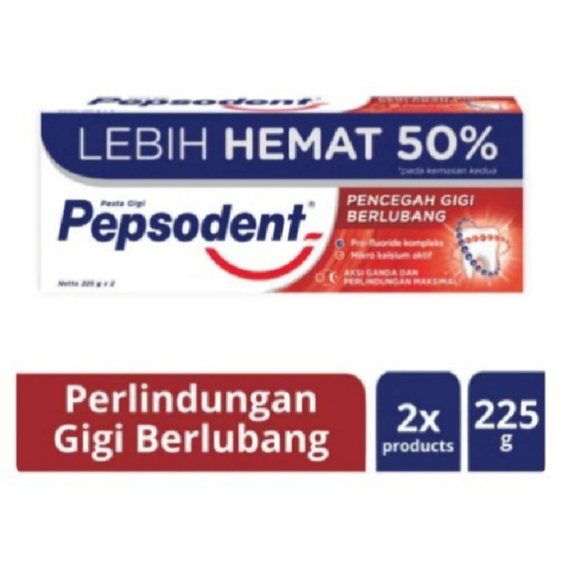 Pepsodent isi 2×225gr