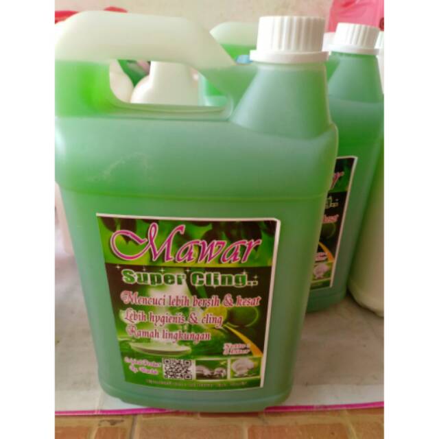 Mawar super cling 5 liter, sabun pencuci piring, mawar, ori by wardah, MSL, mawar super laundry