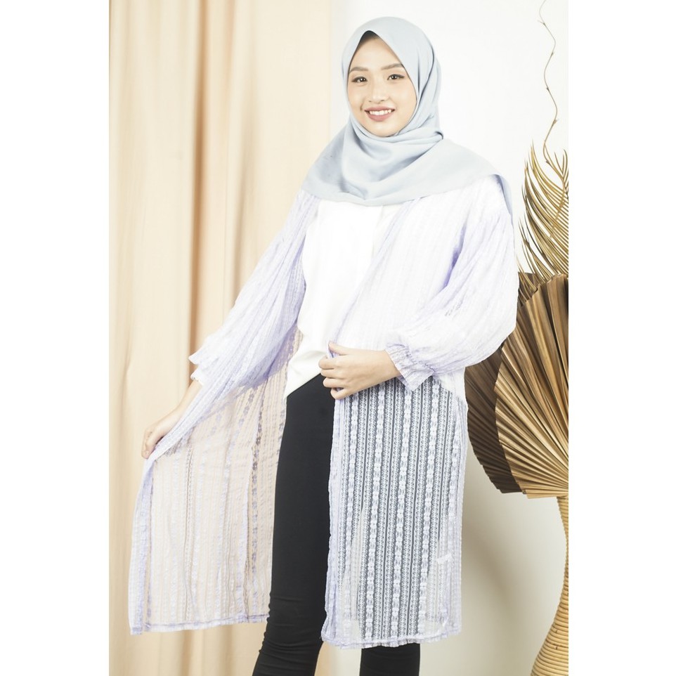 hijab loverz baju wanita Outer Panjang Jasmine Cardigan Lace Import busana pantai [911]