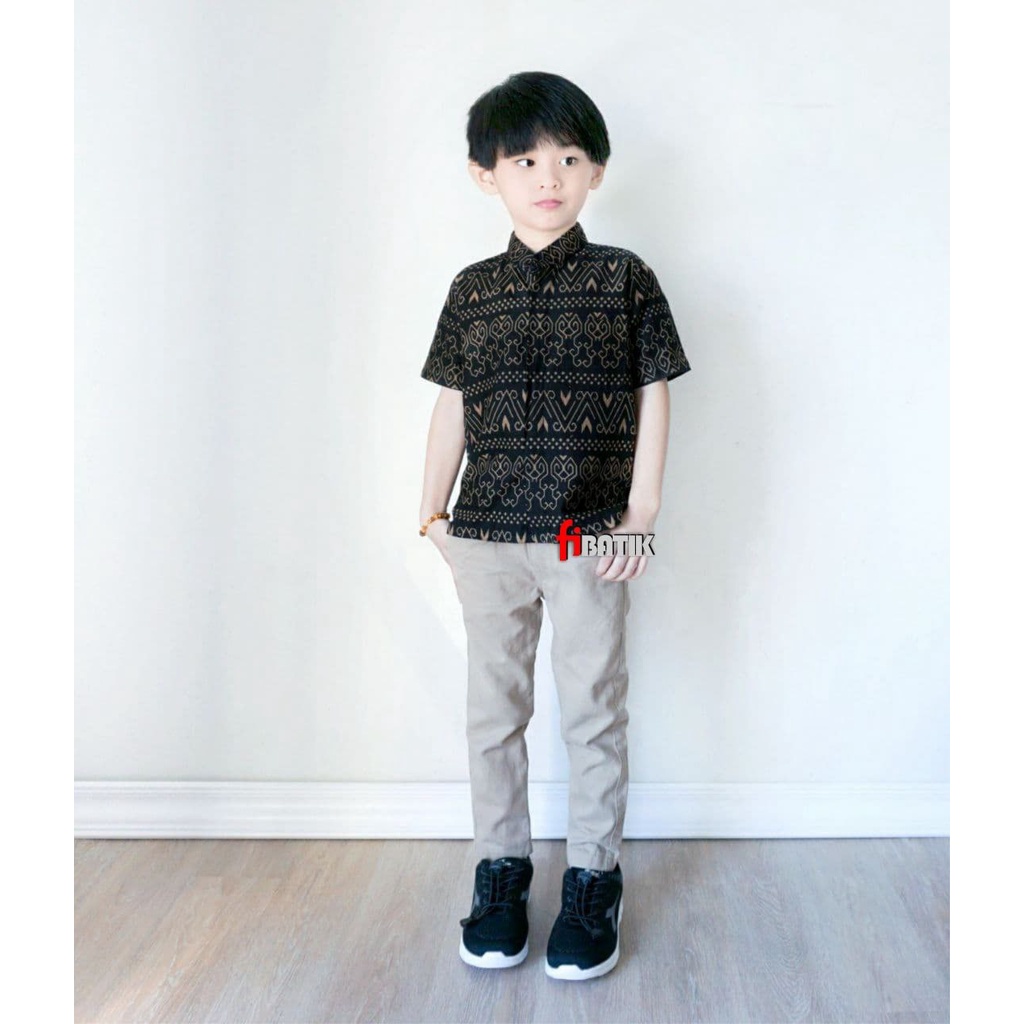 Hot Kemeja Batik Anak Cowok Lengan Pendek Ukuran M L XL Kemeja Batik Lengan Pendek Anak Cowok Usia 2