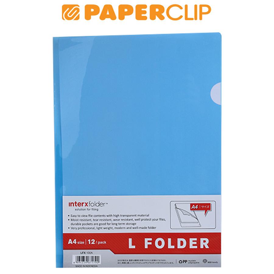 

CLEAR SLEEVES INTER X A4 LFX100A/12 BLUE