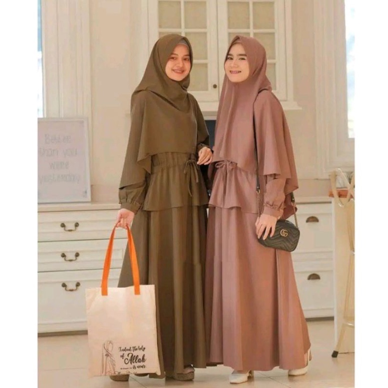 GAMIS SETELAN ROK/GAMIS MURAH/GAMIS WANITA/REMAJA/IBU/TERBARU/TERLARIS/GAMIS POLOS/SETELAN ROK POLOS