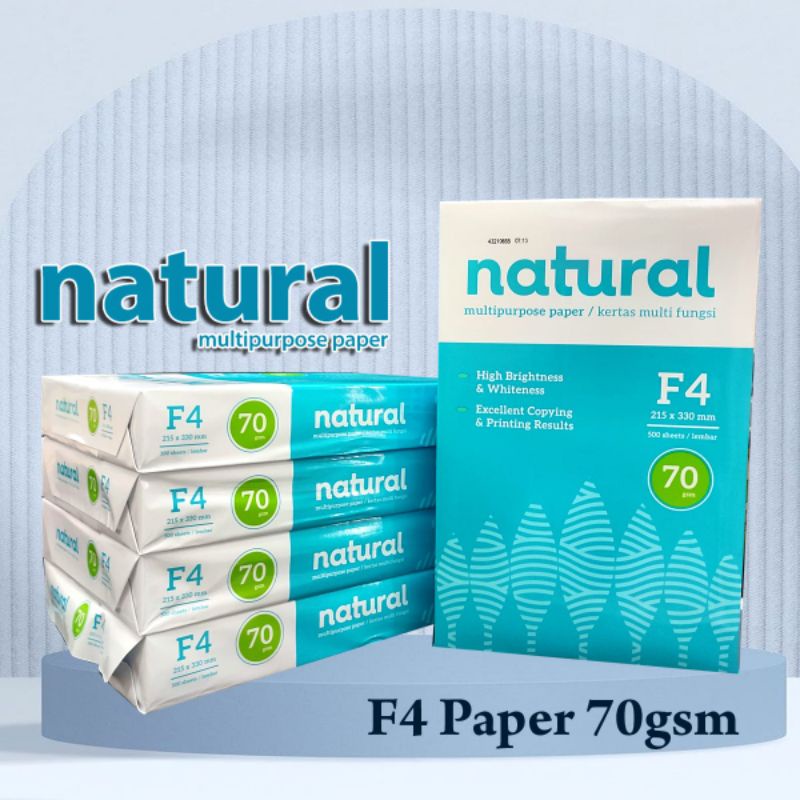 HVS F4 putih Natural 1 rim