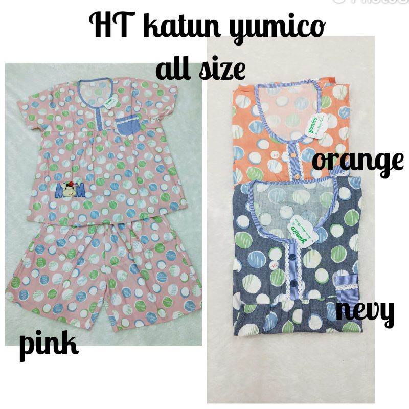 baju tidur yumico bahan katun Jepang motif YHT all size