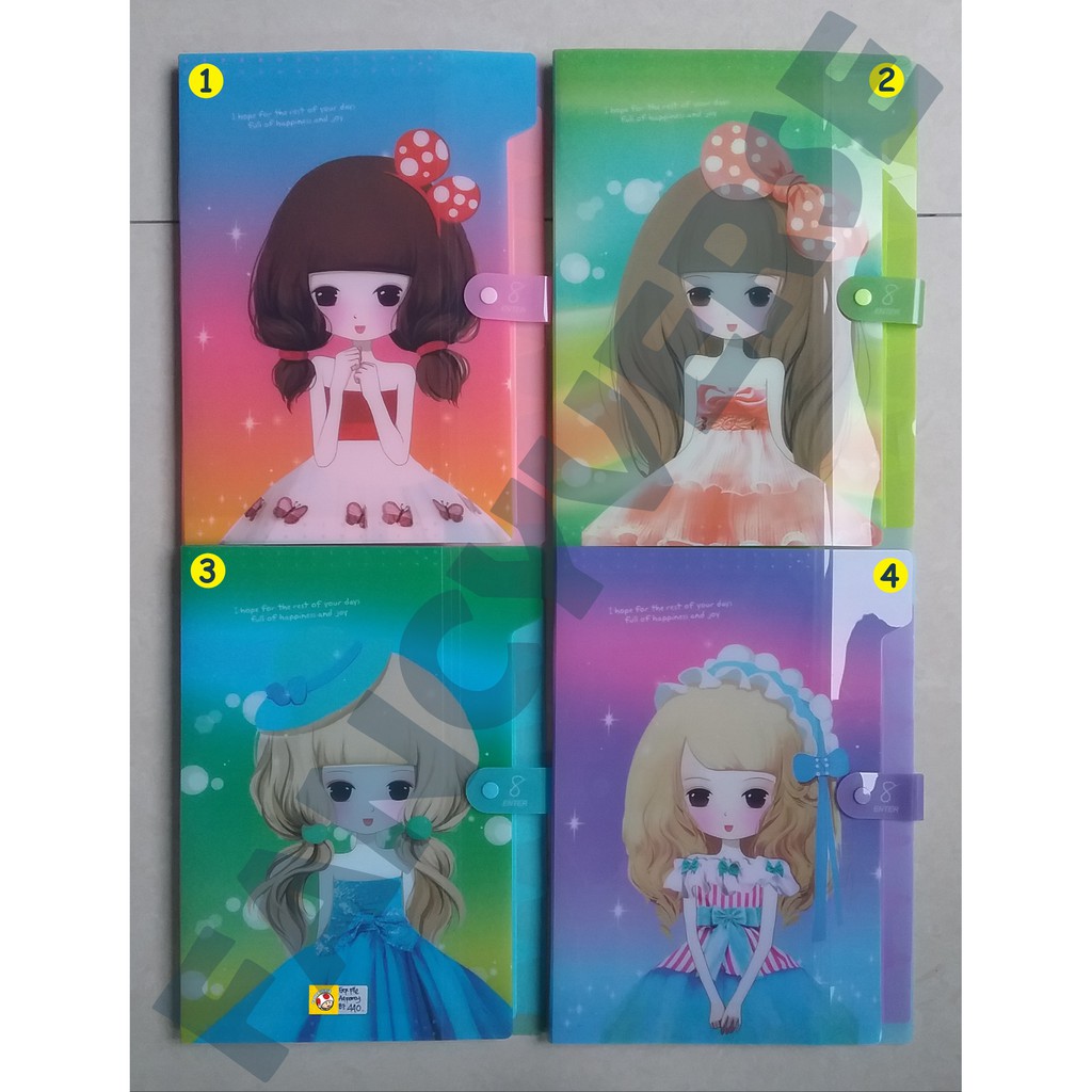 

Expanding File Map Harmonika A4 8 Pocket BZ 440 Beautiful Girl