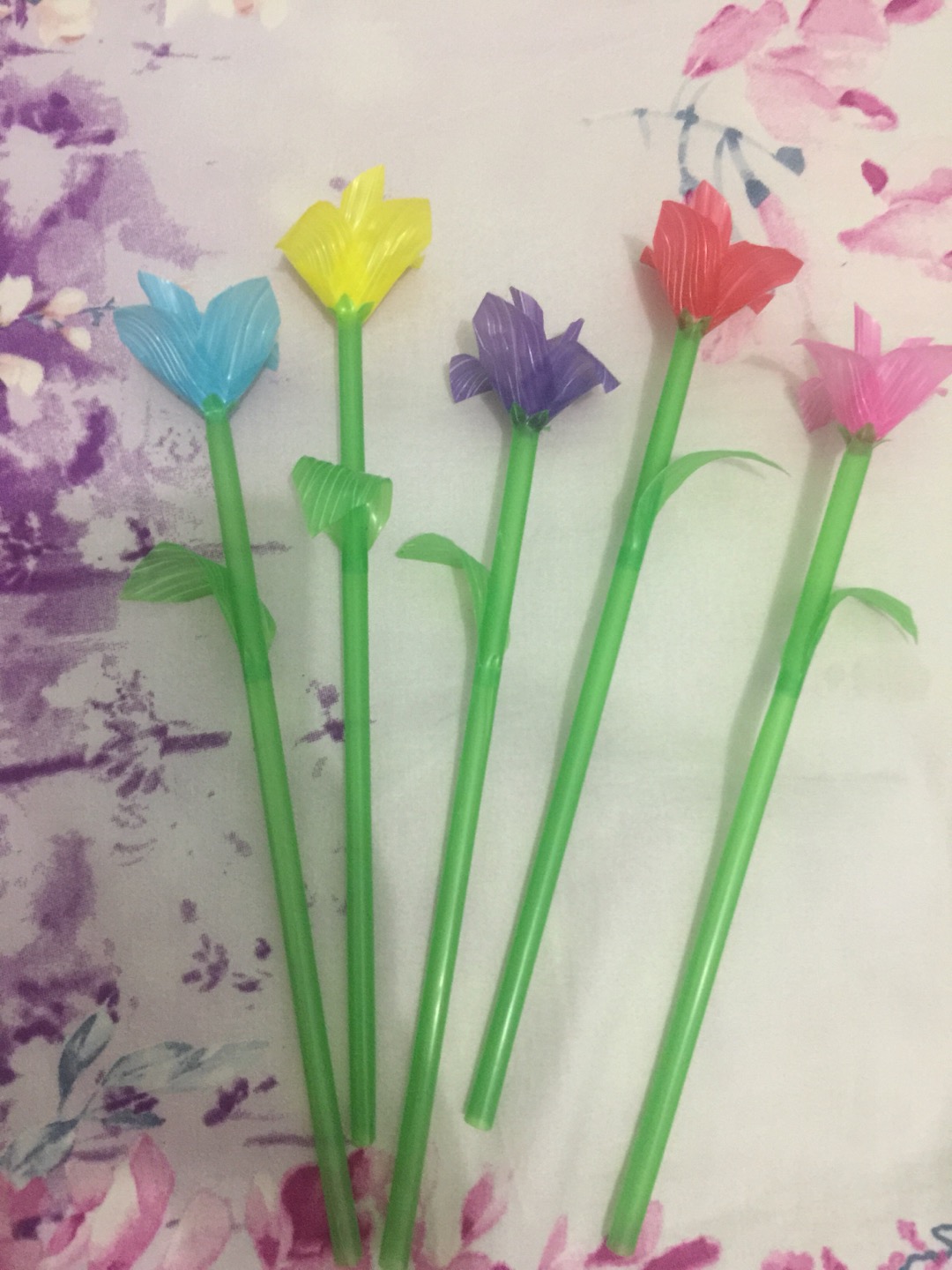 Bunga Sedotan - Bunga Dari Sedotan - Bunga Plastik - Kerajinan Tangan