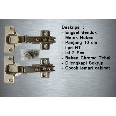 Ready.. Engsel sendok 10 cm Putih Stainless Chrome Pintu Laci Cabinet dapur RD