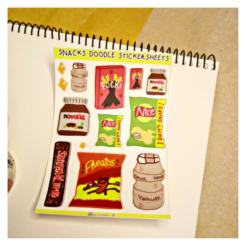 

[Jesscrafts] snack doodles stickersheet