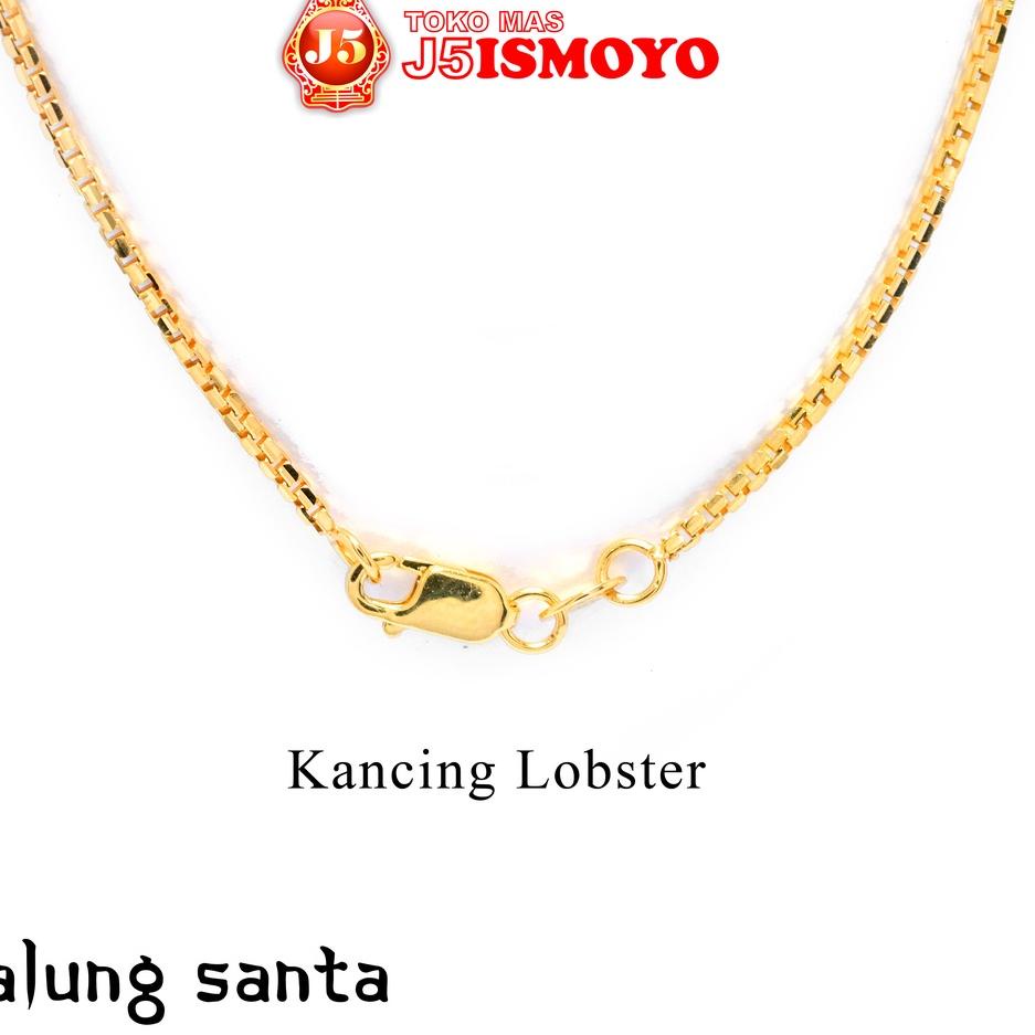 LANGSUNG ATC.. Kalung Emas Polos Santa Pria / Wanita J5 Ismoyo