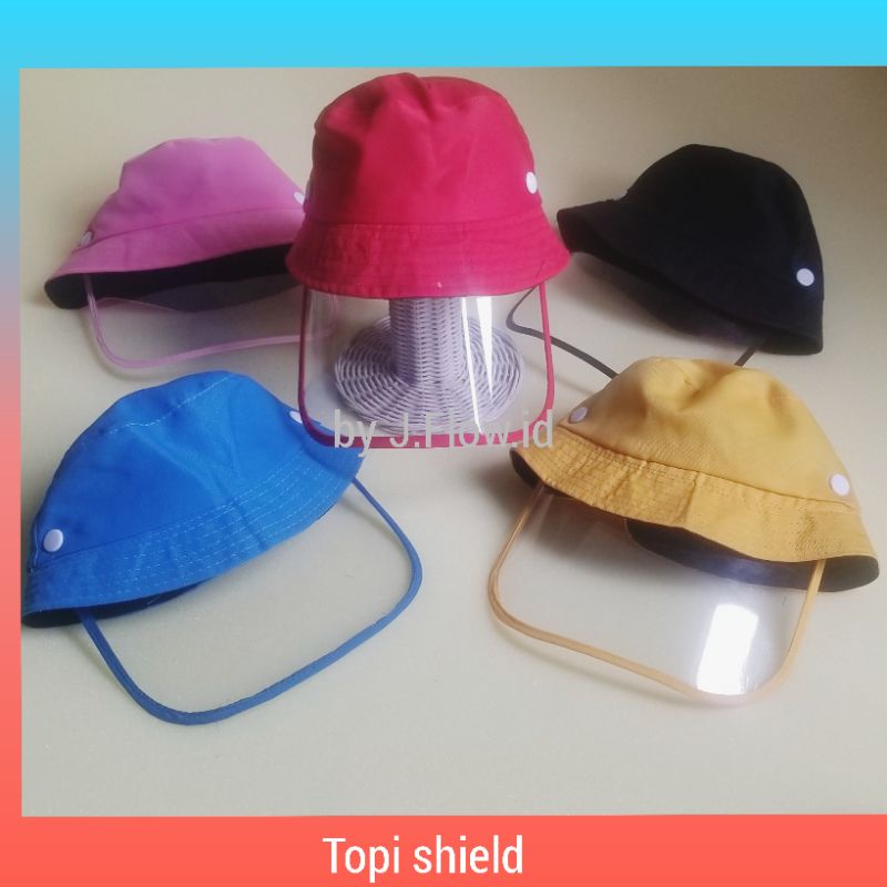 Topi face shield bayi anak anti korona / Buket kanvas