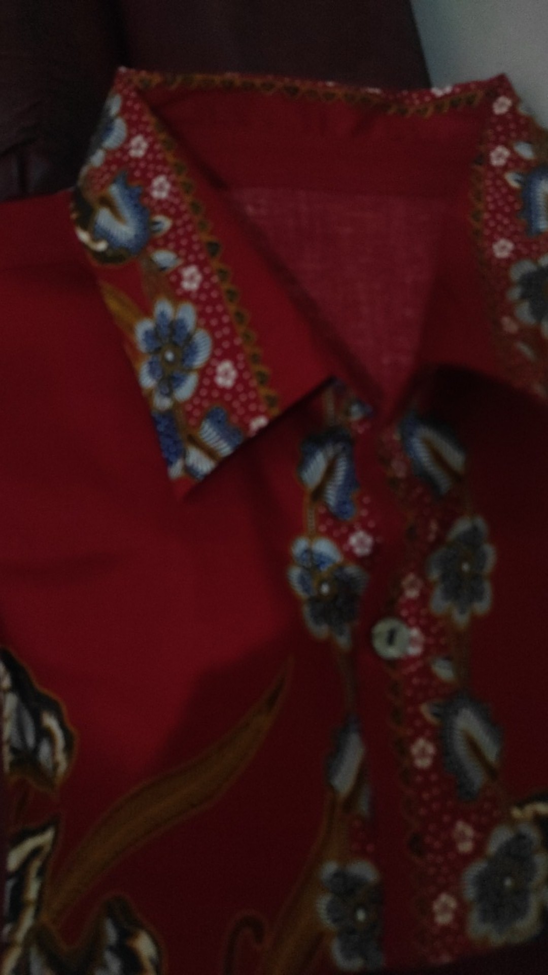 Kemeja 113 Aci# Kemeja Batik Pria Dewasa Edisi Imlek Warna Merah Bahan Katun Stretch