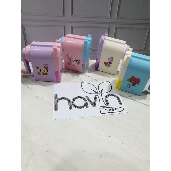 serutan MEJA BTS/sharperner/SERUTAN PUTAR BTS BT21-Putar BTS KECIL