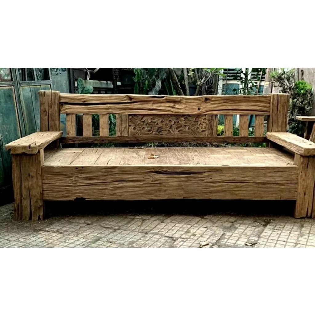 Kursi Bangku Bale Bale Jati Kuno Lawasan