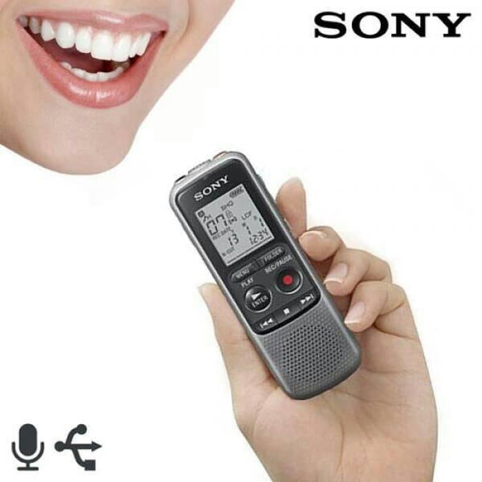 Perekam Suara Sony ICD-PX240 / ICD PX240 Voice Recorder 4GB - Black