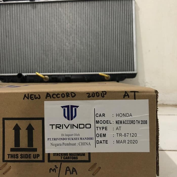 Radiator assy All New Accord 08-12 AT TR-87120 TRIVINDO