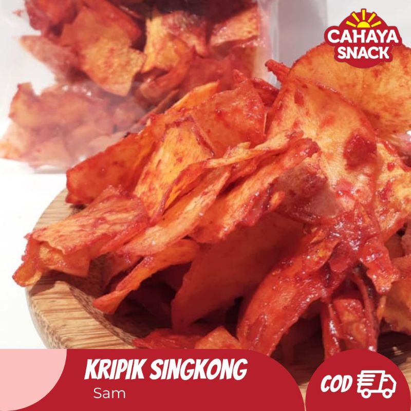 

kripik singkong sambal balado doyan|snack kiloan murah pedas 250gram