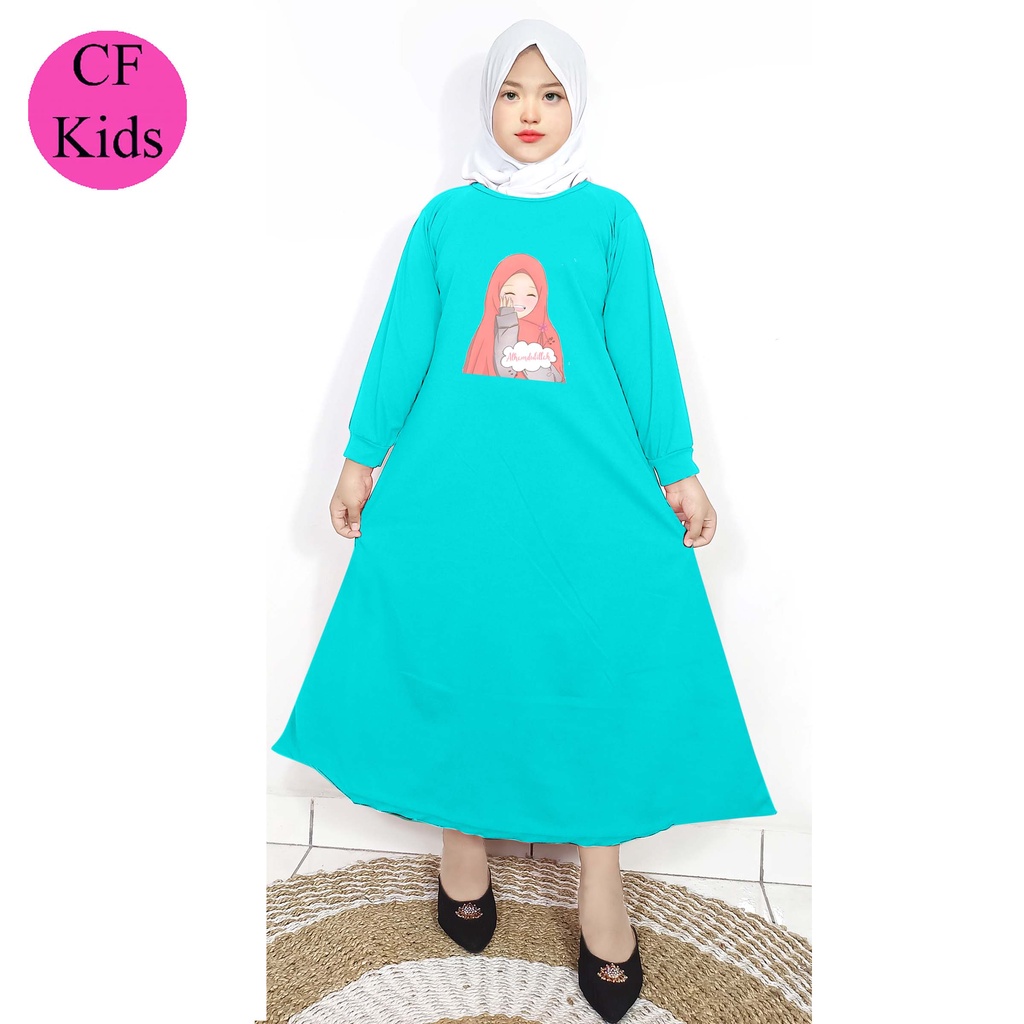 Gamis Anak Perempuan DTF Alhamdulillah CF Kids