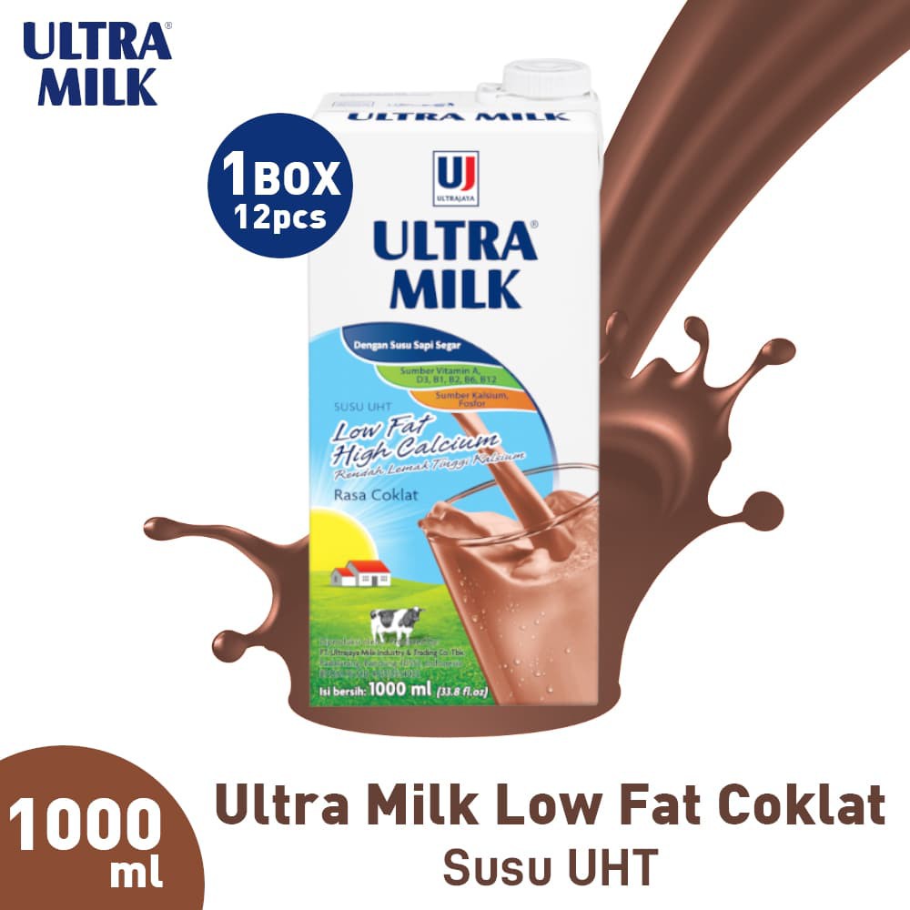 

PROMO ULTRA MILK LOW FAT HIGH CALCIUM COKLAT 1000 ML BOX (1 BOX = 12 PCS) TERMURAH