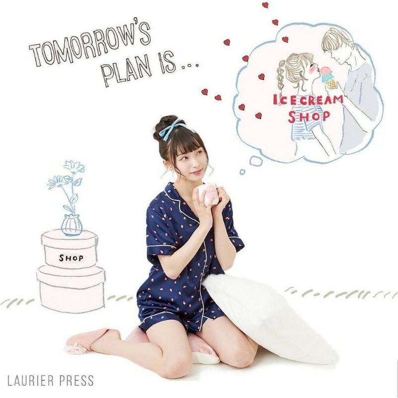 BAJU TIDUR WANITA GU UNQ PIYAMA