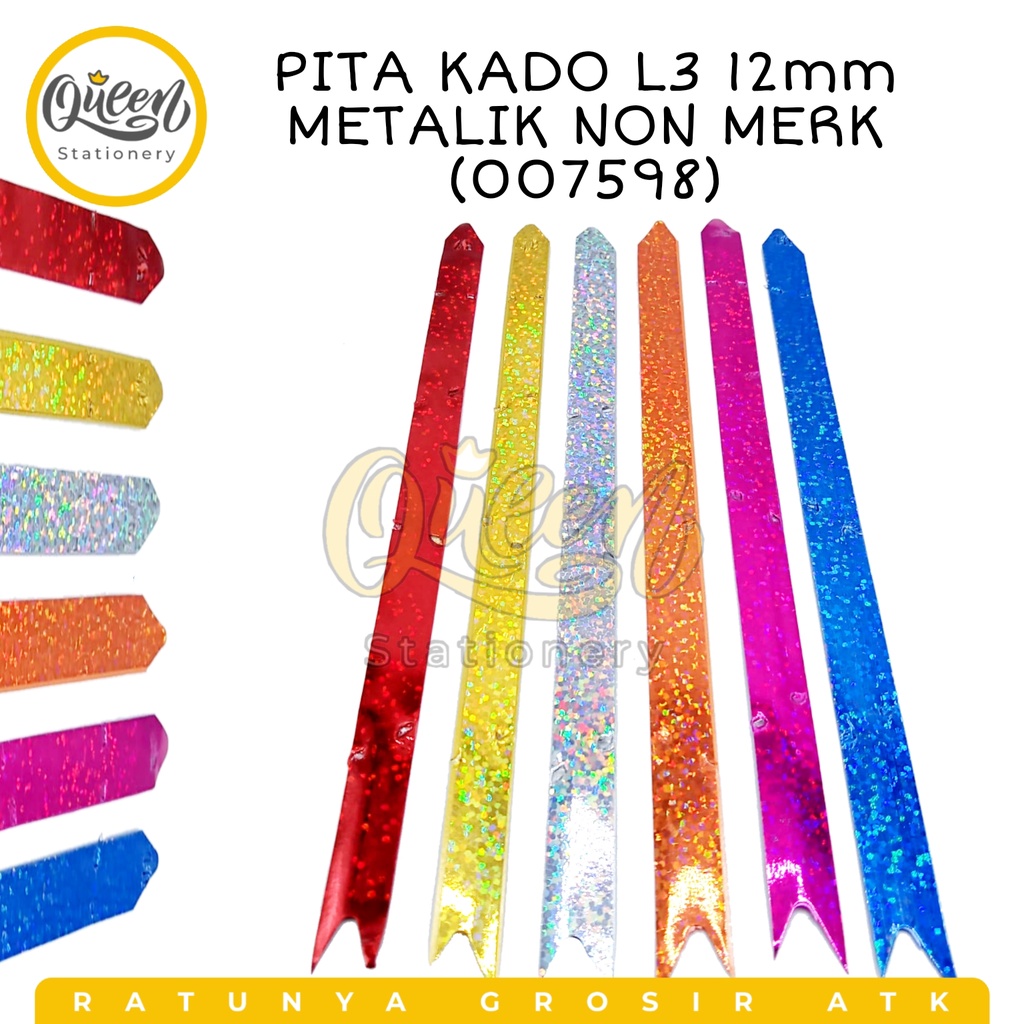 

PITA KADO L3 12MM METALIK NON MERK / HIASAN PITA / PITA HIAS / PITA SERUT (007598)