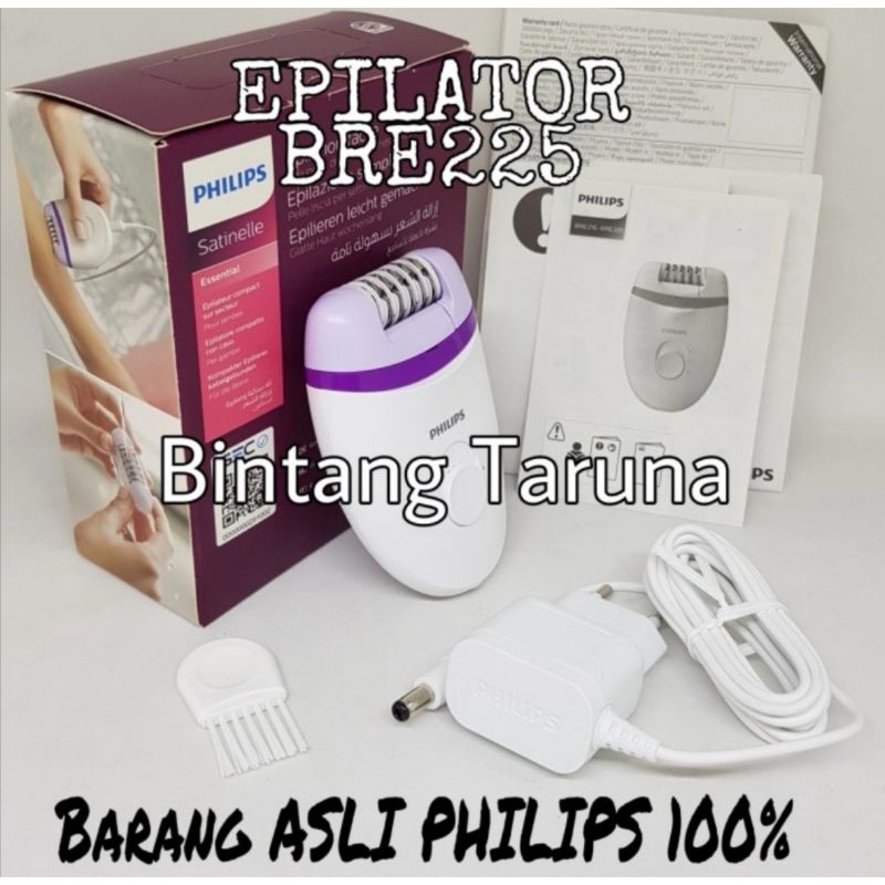 Epilator Philips BRE225 Philips Satinelle Essential compact epilator BRE225 Penghilang bulu kaki