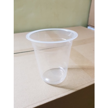 Gelas Plastik Polycup 14 oz 16 oz Tebal / Cup Juice / Gelas Es Buah
