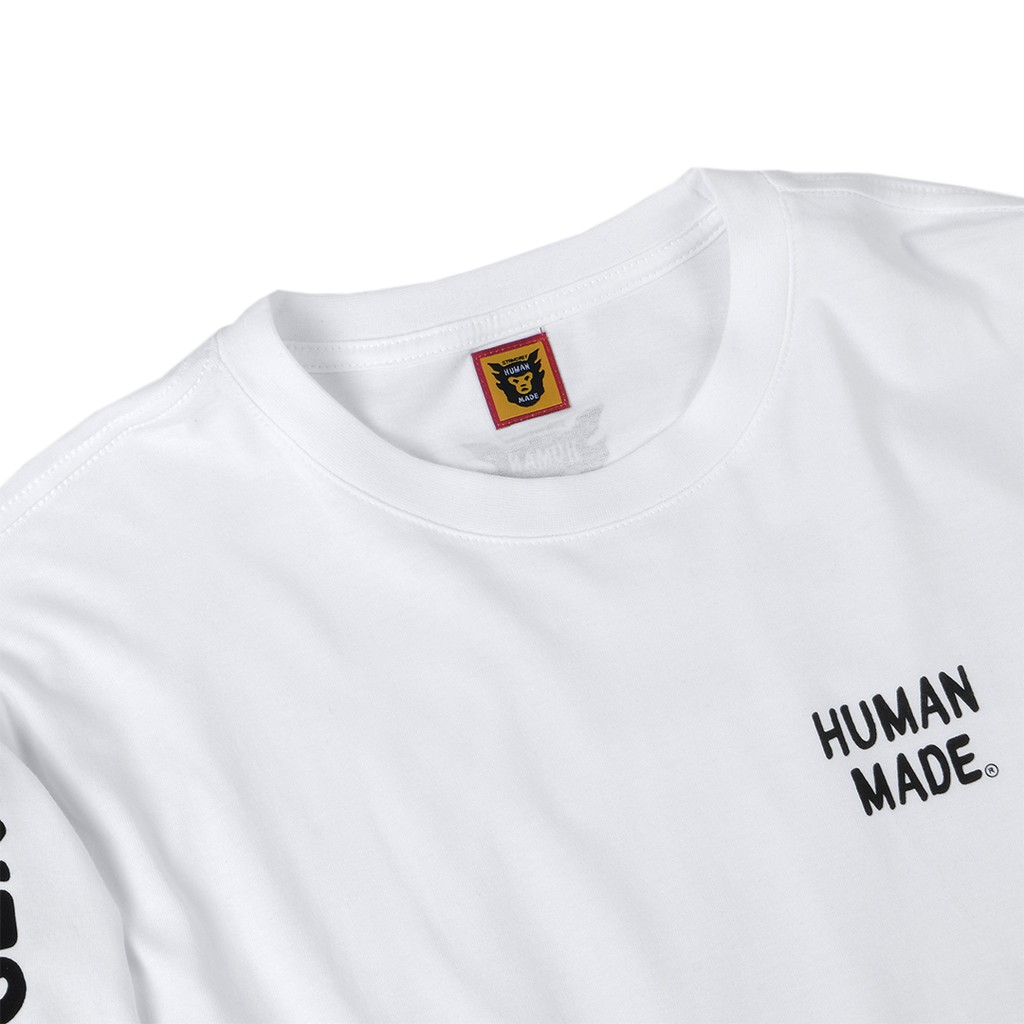 Human Made Logo Arm Long Sleeve T-Shirt White