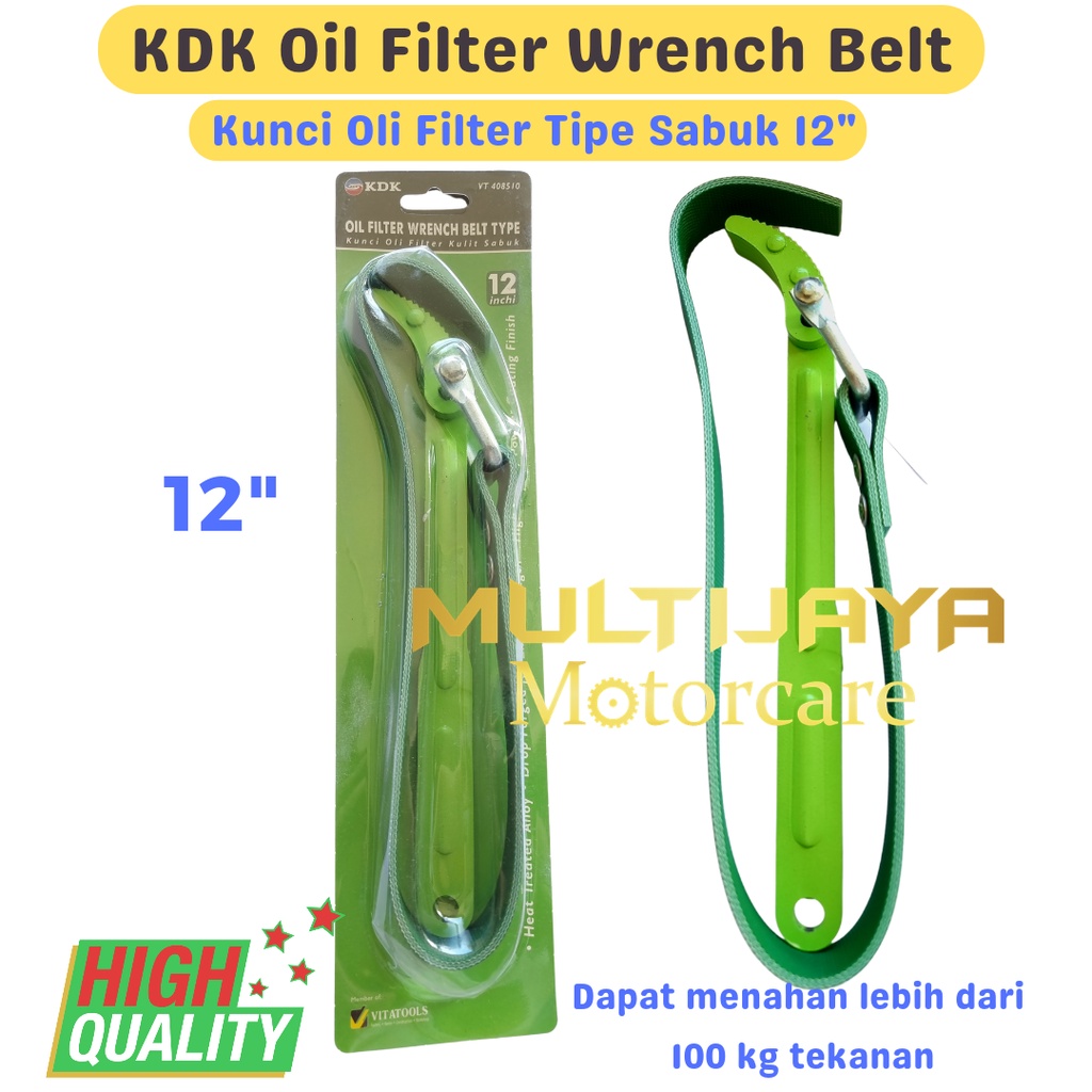 KDK Kunci Pembuka Filter Oli 12“ Model Sabuk - Oil Filter Wrench Belt Type 12 Inch High Quality