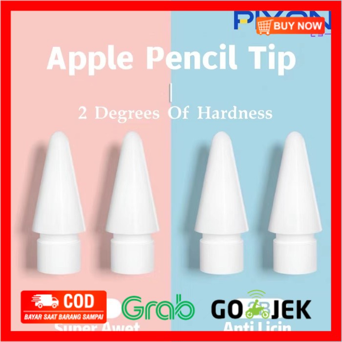 

(BISA COD) Piyoni 2B 2H Soft Apple Pencil Replacement Tip Nib Gen 1 & Gen 2 - 1 PC 2B TIP