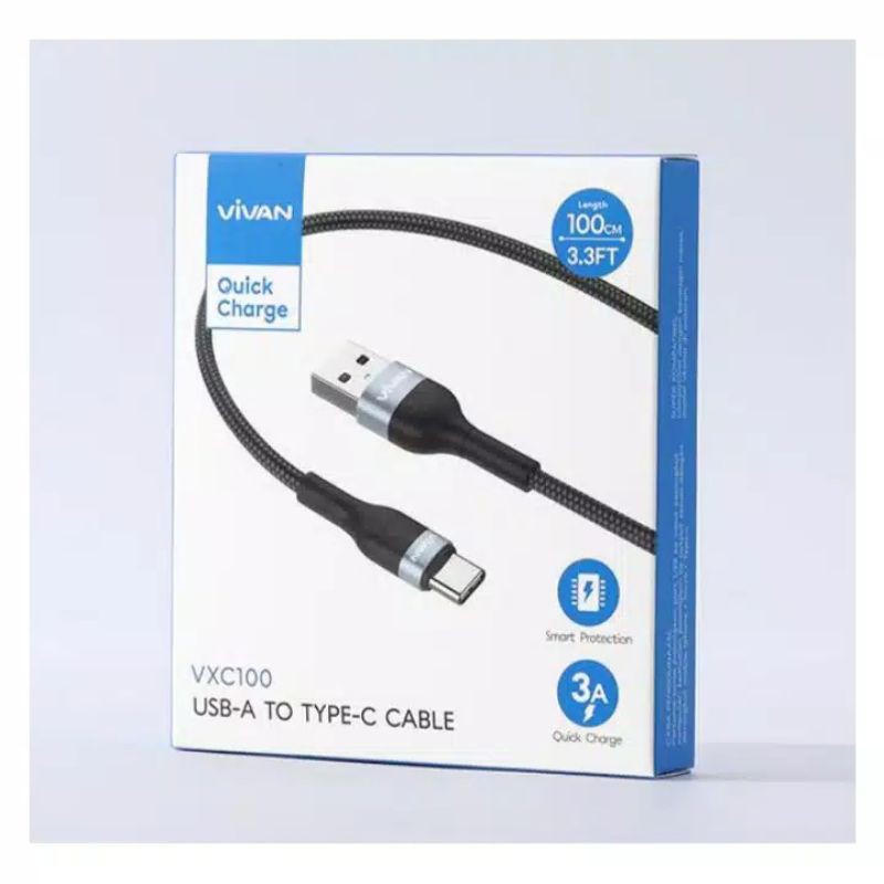KABEL DATA VIVAN (VXC100) TIPE C fast charging