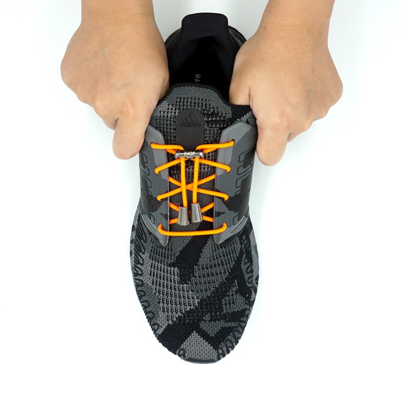 Tali Sepatu IMOF Original Orange Lock Lace Elastic Premium Quality