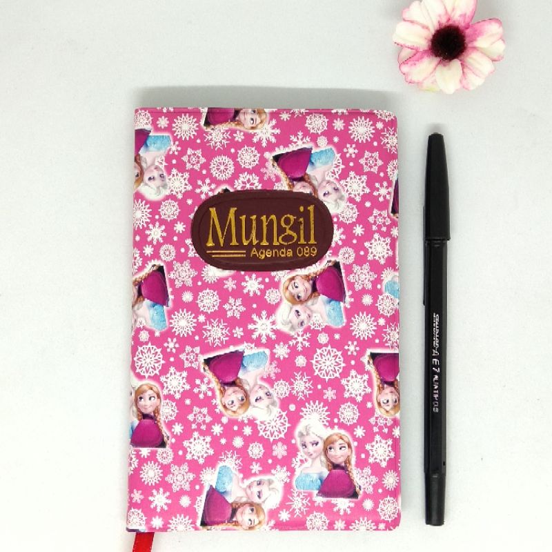 

Note book mini A6 FROZEN | Buku agenda kerja kecil MUNGIL 089 Pink