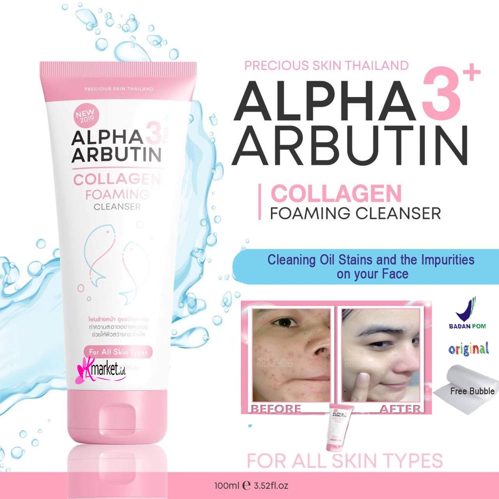 [BPOM] Precious Skin Alpha Arbutin 3 Plus Collagen Foaming Cleanser